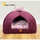 Cama Toca para Gato ou Cachorro Pequeno - almofada dupla face removível