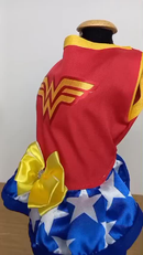 Vestido Pet Mulher Maravilha Roupinha de Cachorro Mulher Maravilha