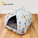 Cama Toca para Gato ou Cachorro Pequeno - almofada dupla face removível