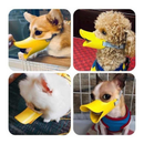 Focinheira Bico De Pato Em Silicone Amarelo tamanho P M G Maleavel para Cachorro Cão Cães