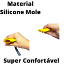 Focinheira Bico De Pato Em Silicone Amarelo tamanho P M G Maleavel para Cachorro Cão Cães