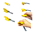 Focinheira Bico De Pato Em Silicone Amarelo tamanho P M G Maleavel para Cachorro Cão Cães