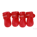 Kit 4 Sapato para Cachorro Gato Pet Bota de Borracha Impermeável Antiderrapante Botinha a Prova D'água Protetor LR-0201