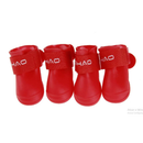 Kit 4 Sapato para Cachorro Gato Pet Bota de Borracha Impermeável Antiderrapante Botinha a Prova D'água Protetor LR-0201