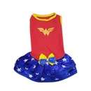 Vestido Pet Mulher Maravilha Roupinha de Cachorro Mulher Maravilha
