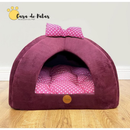 Cama Toca para Gato ou Cachorro Pequeno - almofada dupla face removível