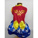 Vestido Pet Mulher Maravilha Roupinha de Cachorro Mulher Maravilha