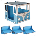 Nicho de Parede para Gatos Kombi + 3 Degraus – Playground Retrô