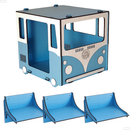 Nicho de Parede para Gatos Kombi + 3 Degraus – Playground Retrô