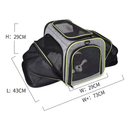 Bolsa Pet Expansível Transporte Viagem Avião Cabine Cachorros e Gatos Cinza
