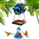 Comedouro Tratador Pássaros Livres Aves Silvestres + Bebedouro Beija-flor