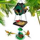 Comedouro Tratador Pássaros Livres Aves Silvestres + Bebedouro Beija-flor