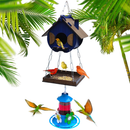 Comedouro Tratador Pássaros Livres Aves Silvestres + Bebedouro Beija-flor
