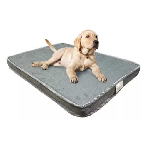 Comfortwell Colchão Pet Ortopético Caminha Cama P, M e G Premium Para Cães Gatos Cor Cinza