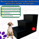 Escada Pet em corino escadinha para cachorro e gato rampa escada de cão e gato de cama e sofá