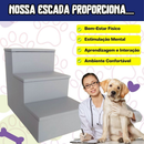 Escada Pet em corino escadinha para cachorro e gato rampa escada de cão e gato de cama e sofá