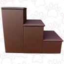 Escada Pet em corino escadinha para cachorro e gato rampa escada de cão e gato de cama e sofá