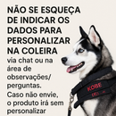 Cachorro coleira colocamos nome e telefone regulagem guia anti puxão lançamento roxo reforçado