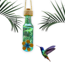 Bebedouro Beija Flor Vidro Decoração Jardim Para Passaros Livres Aves Alimentador Passarinho