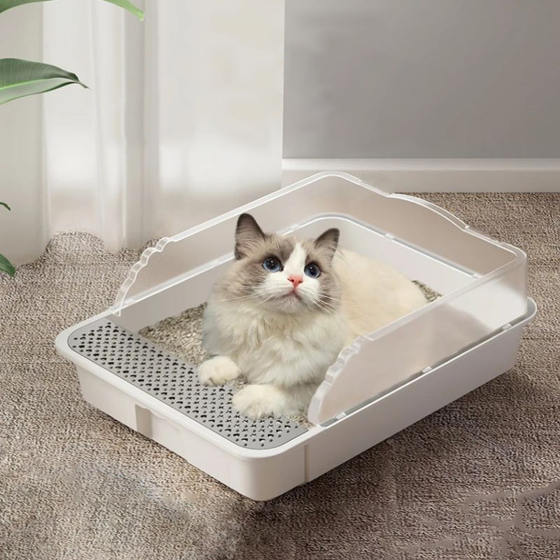 MIW Caixa de areia para gatos grandes banheiro sanitario resistente furba Sandbox