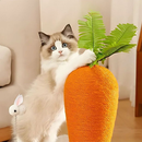 Arranhador Para Gatos Cenoura Poste Arranhar Sisal Brinquedo Interativo Molas Antiestresse 40cm