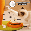 Arranhador Para Gatos Cenoura Poste Arranhar Sisal Brinquedo Interativo Molas Antiestresse 40cm