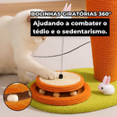 Arranhador Para Gatos Cenoura Poste Arranhar Sisal Brinquedo Interativo Molas Antiestresse 40cm