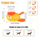 Dispensador Interativo De Comida Para Pets Em Forma De Pato Amarelo, Tigela Lenta para Pets