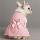 Vestido Pet em Laise Bordado com Laço e Pérola