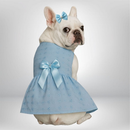 Vestido Pet em Laise Bordado com Laço e Pérola