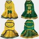 Vestido Brasil para Cachorro  | Roupa Pet Seleção Brasileira | Porte Pequeno e Médio | Copa