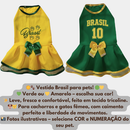 Vestido Brasil para Cachorro  | Roupa Pet Seleção Brasileira | Porte Pequeno e Médio | Copa