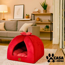 Cama Toca para Gato ou Cachorro Pequeno - almofada dupla face removivel