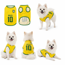 Roupa Pet Brasil Nº10 – Camisa Estilo Seleção Brasileira