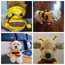 Animal De Estimação Abelha Traje De Halloween Cão Hoodies Gato Férias Cosplay Roupas Quentes Filhote De Cachorro Bonito