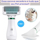 Escova Secadora Pet 110V- 2 EM 1 Seca Remove Pelos Cachorro Coelho Gato ，Baixo Ruído!