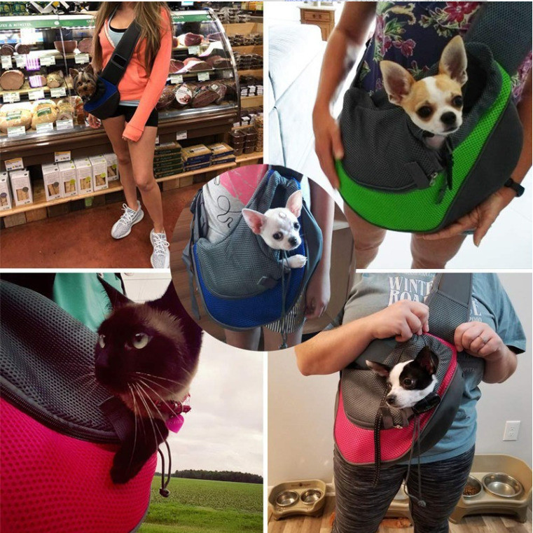 Bolsa de Ombro para Pet Cachorro e Gato Transversal Confortável e Prática para Transporte de Animais