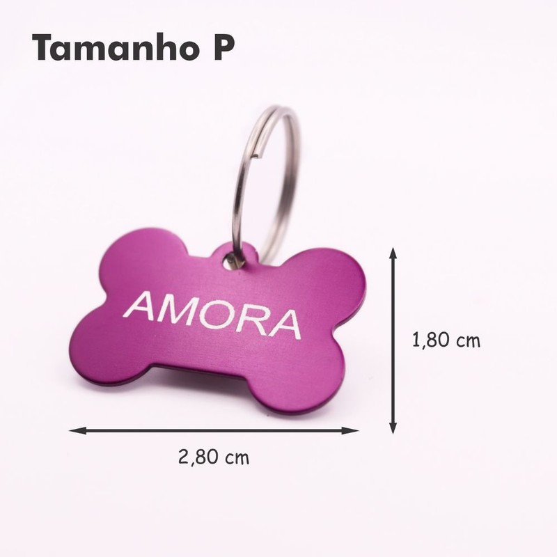 Coleira para Cães Yoo Pets com Plaquinha Gravada Nome e Telefone Sem Fecho