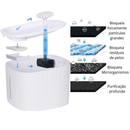 Bebedouro Fonte de Água Com Fio Elevado Automático Com Filtro Para Pet Cachorro Gato 3 Litros